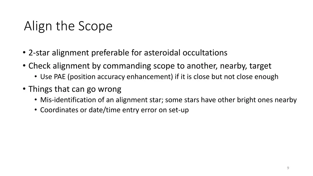 align the scope