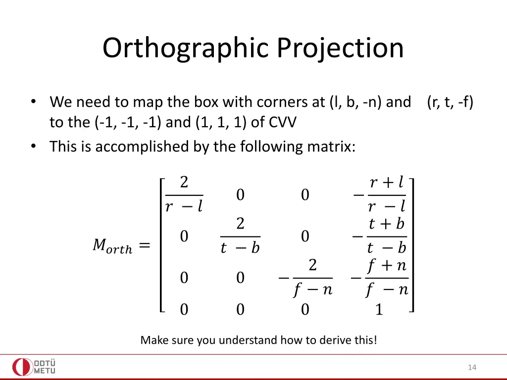 orthographic projection