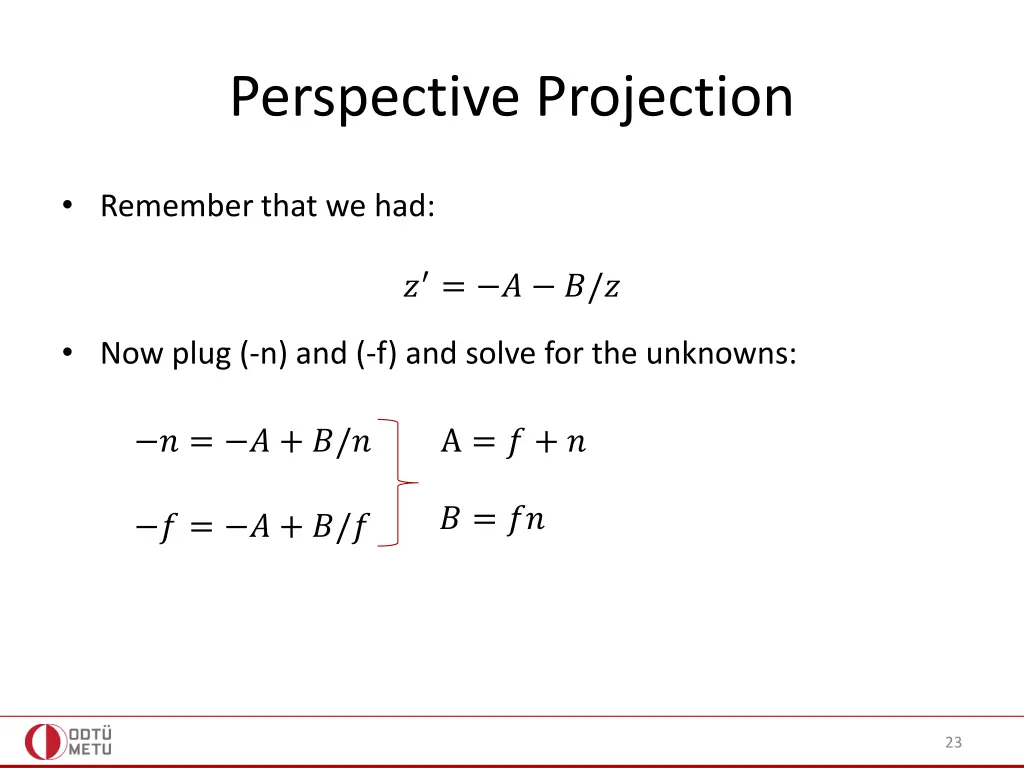 perspective projection 7