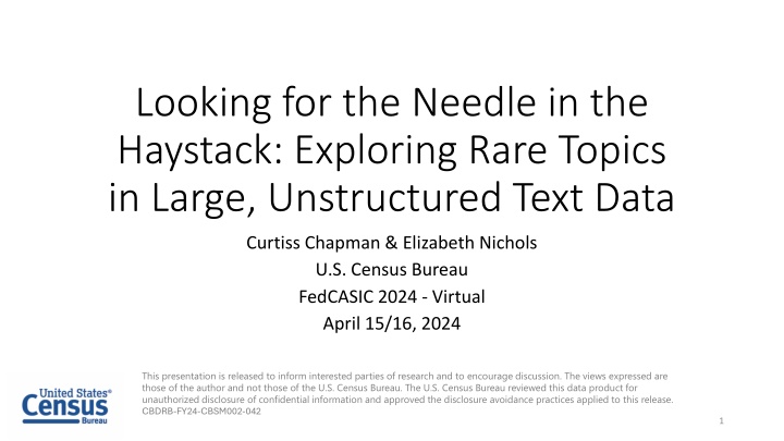 looking for the needle in the haystack exploring