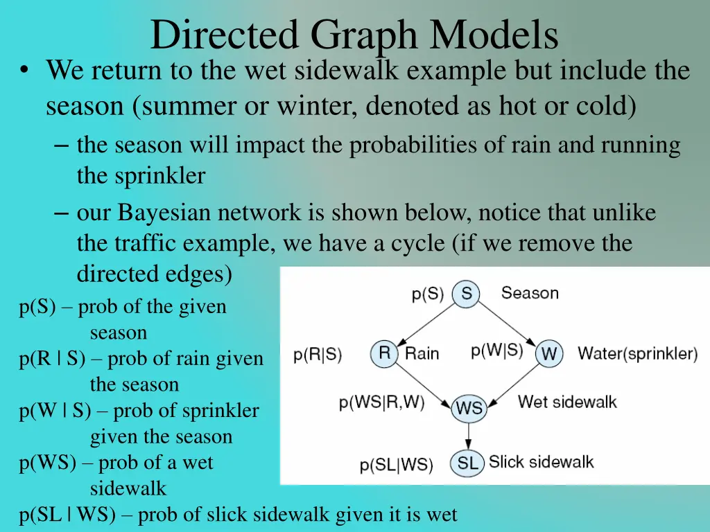directed graph models we return