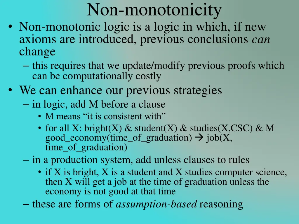 non monotonicity