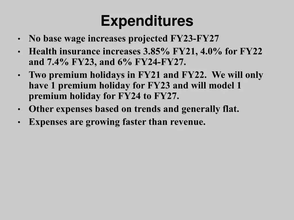 expenditures