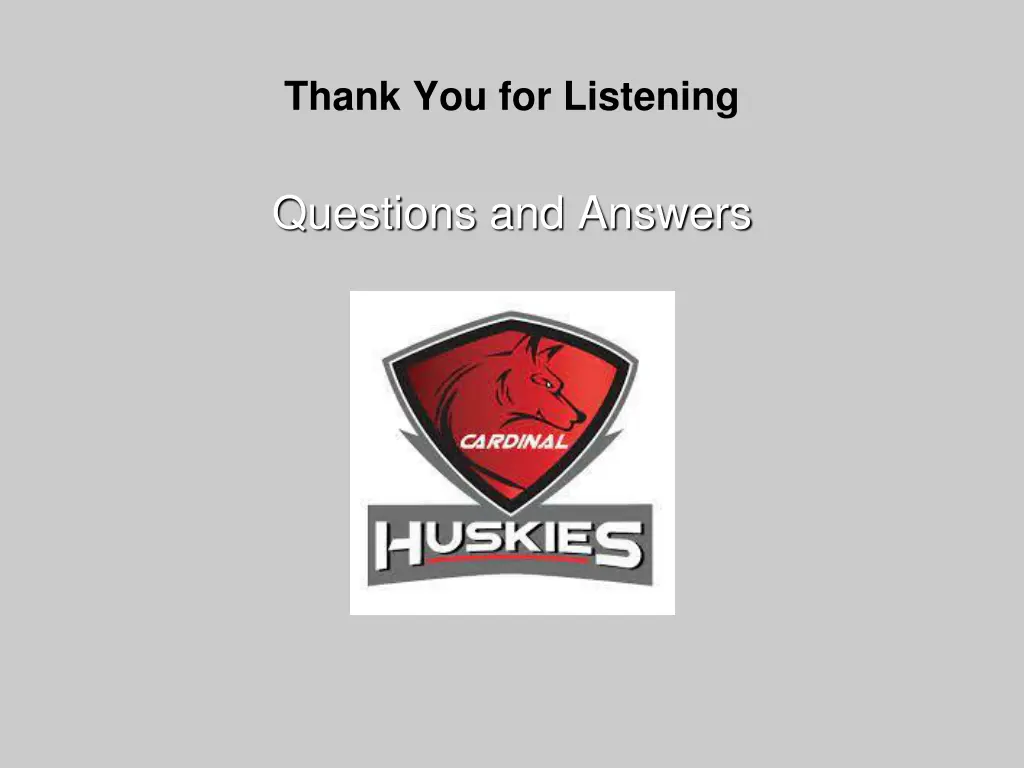 thank you for listening