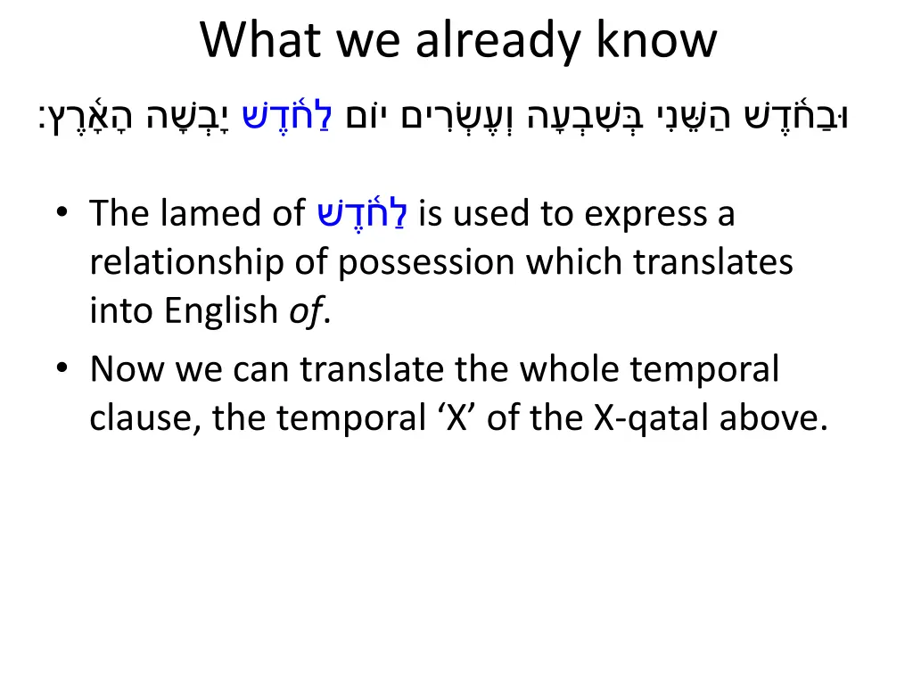 what we already know 15