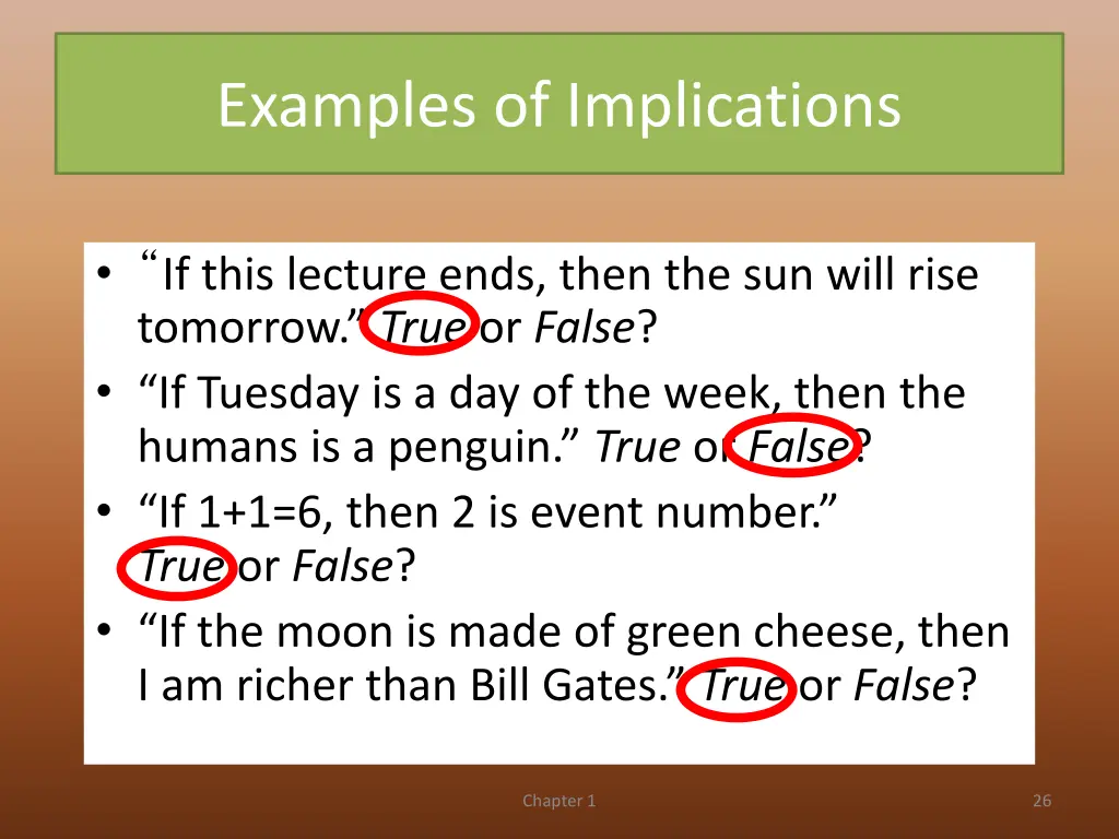 examples of implications 1
