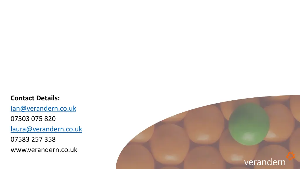 contact details ian@verandern co uk 07503