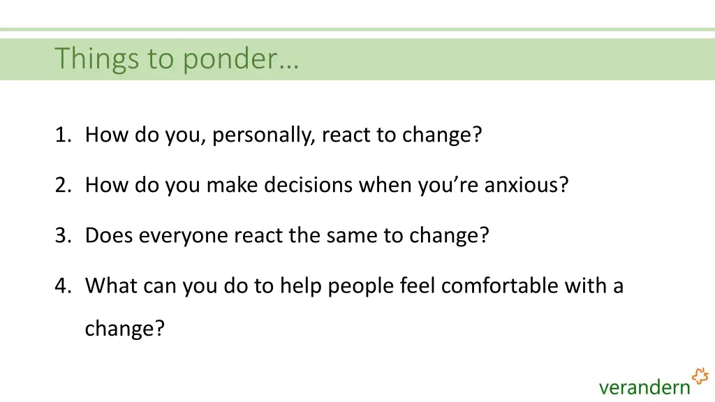 things to ponder