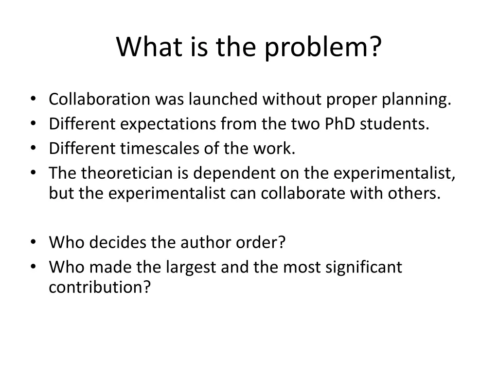 what is the problem