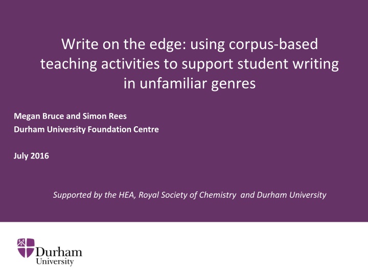 write on the edge using corpus based teaching