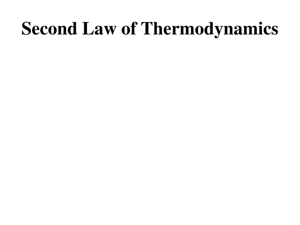 second law of thermodynamics