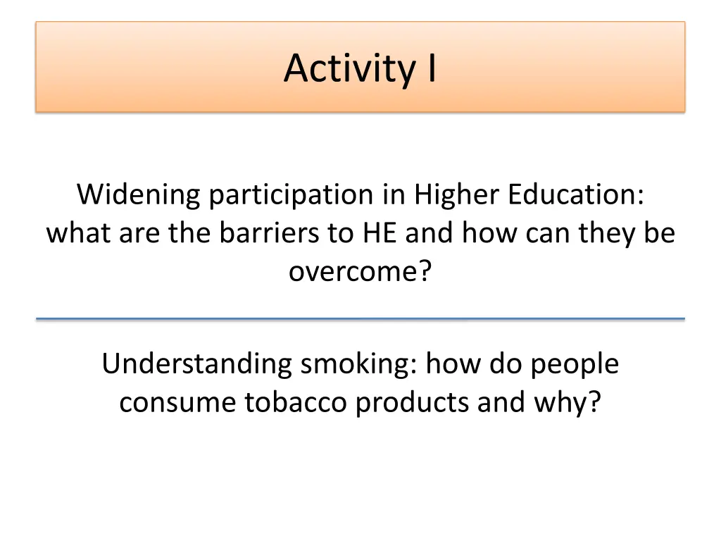 activity i