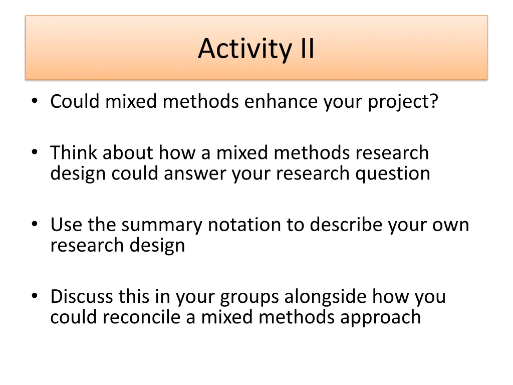 activity ii