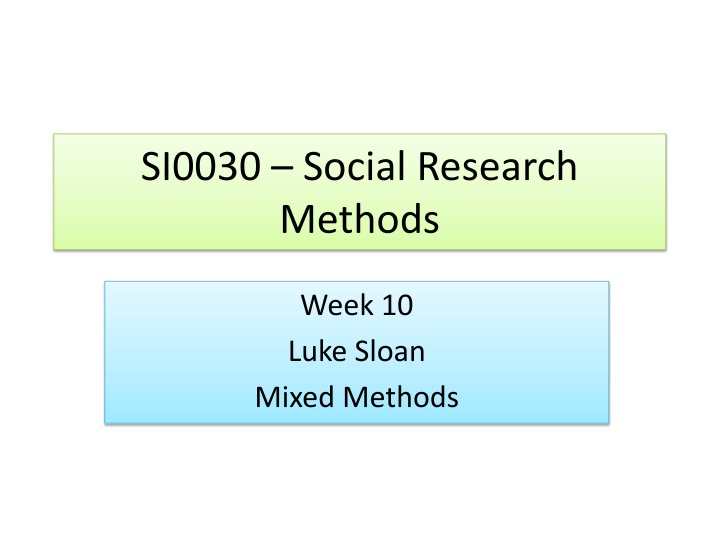 si0030 social research methods
