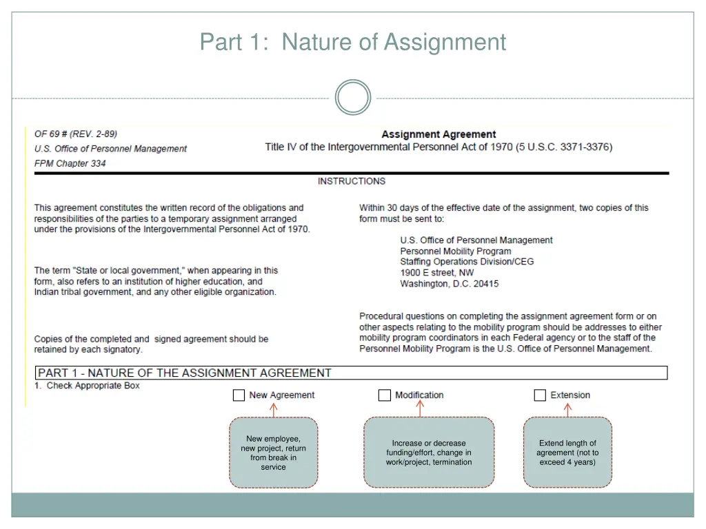 part 1 nature of assignment