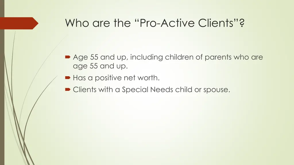 who are the pro active clients