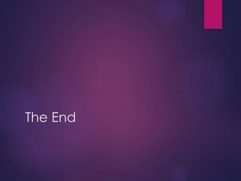 the end