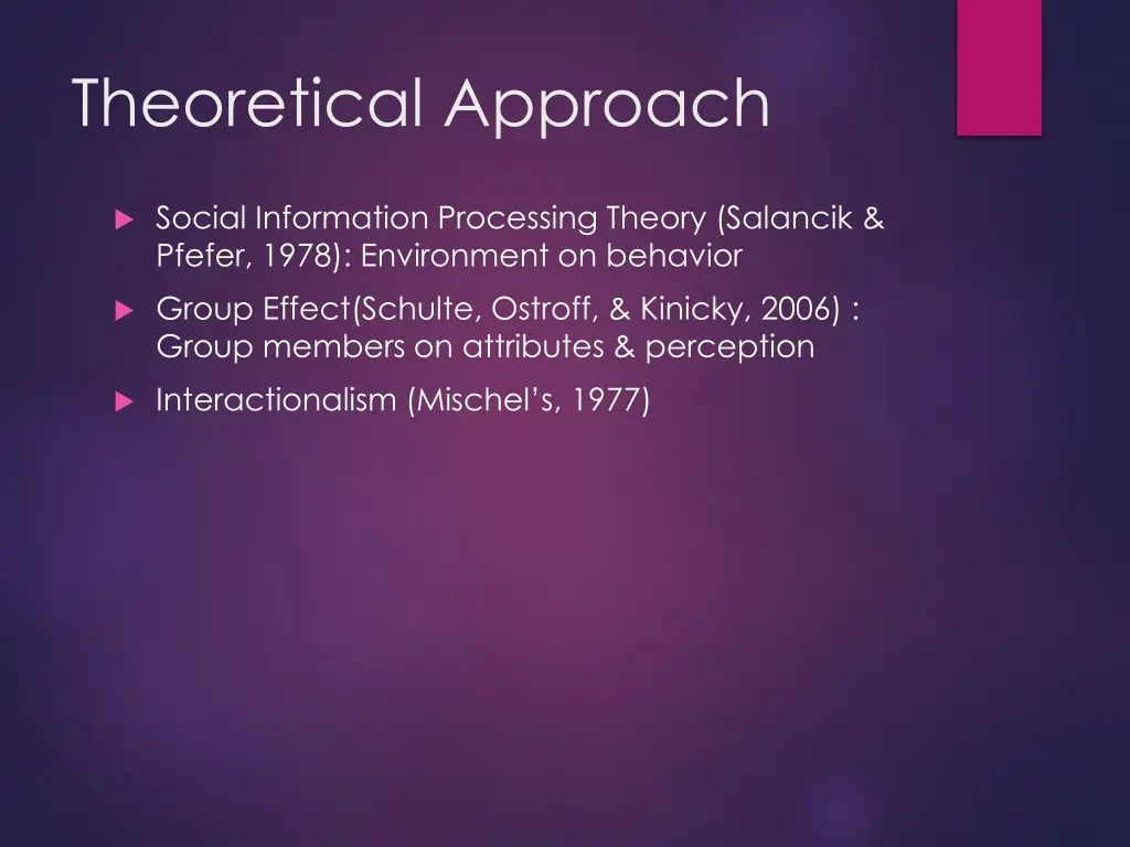 theoretical approach