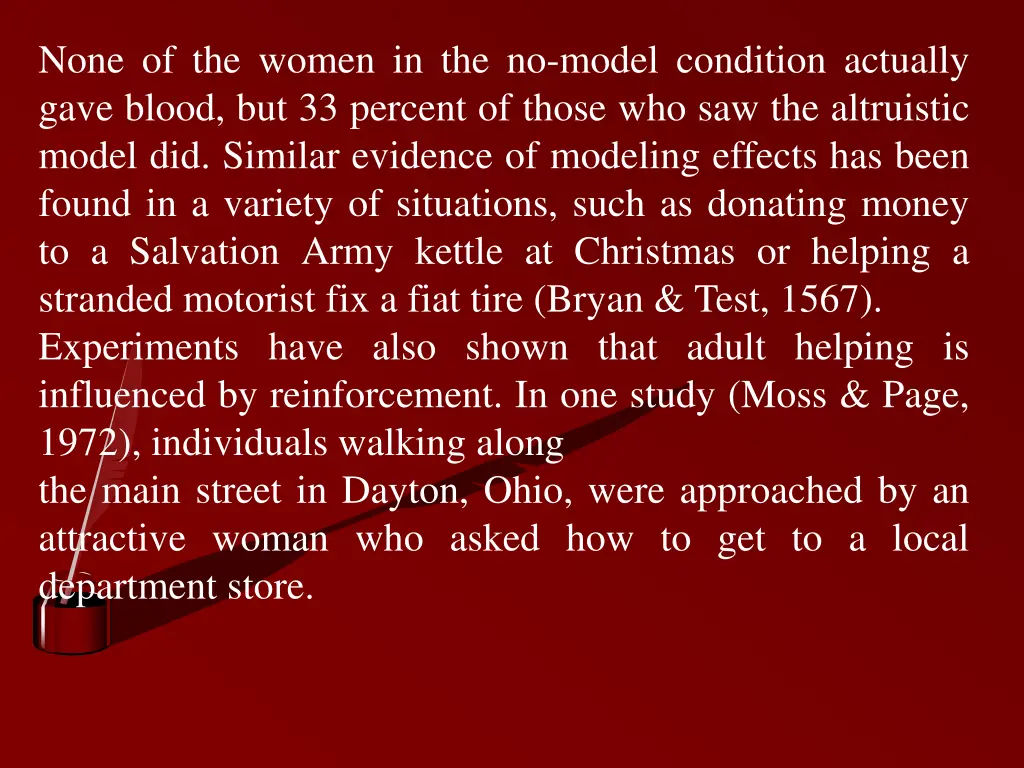 none of the women in the no model condition