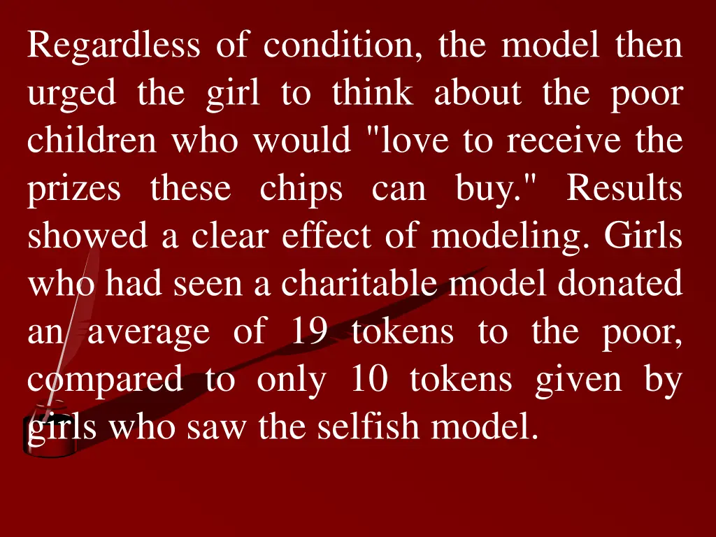 regardless of condition the model then urged