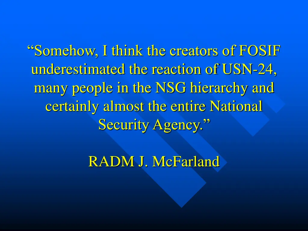 somehow i think the creators of fosif