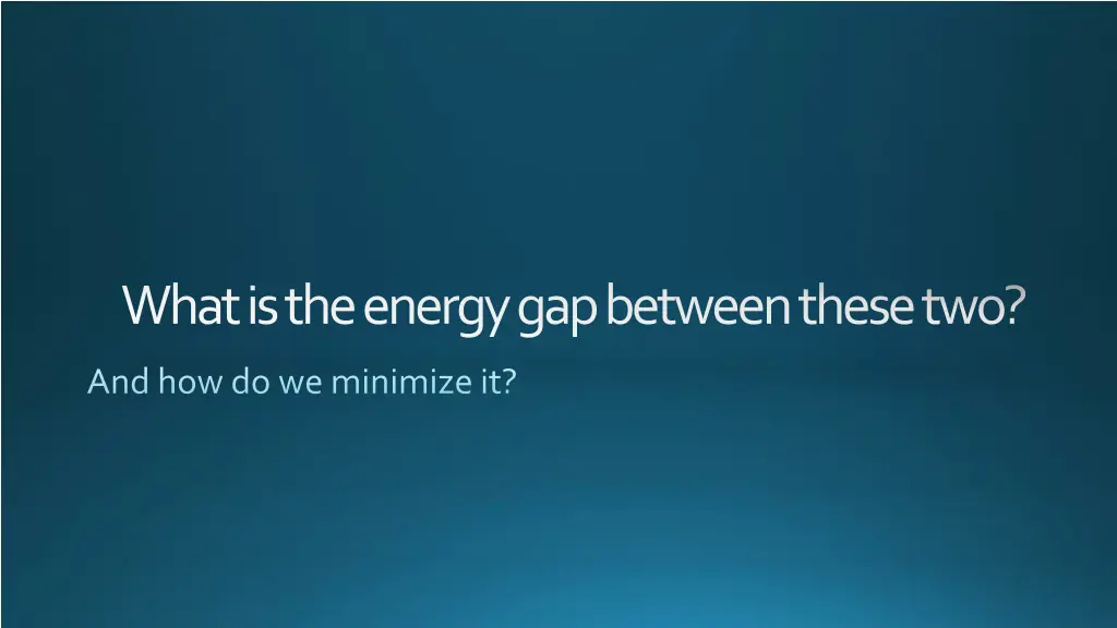 what is the energy gap between these two