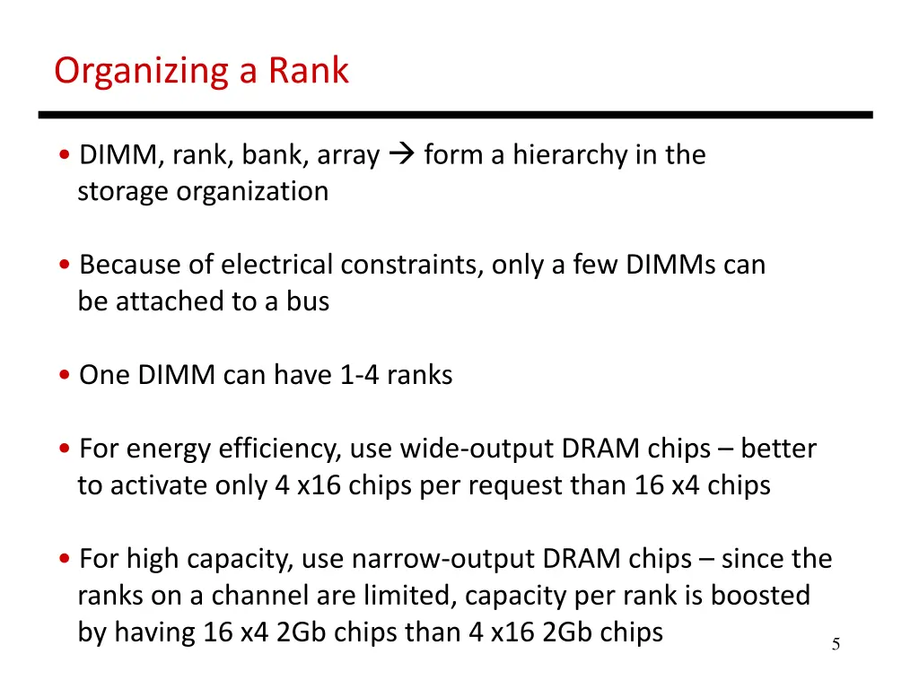 organizing a rank