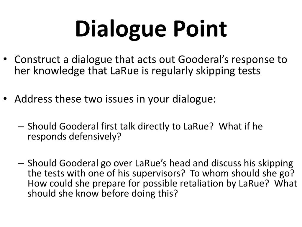 dialogue point 2