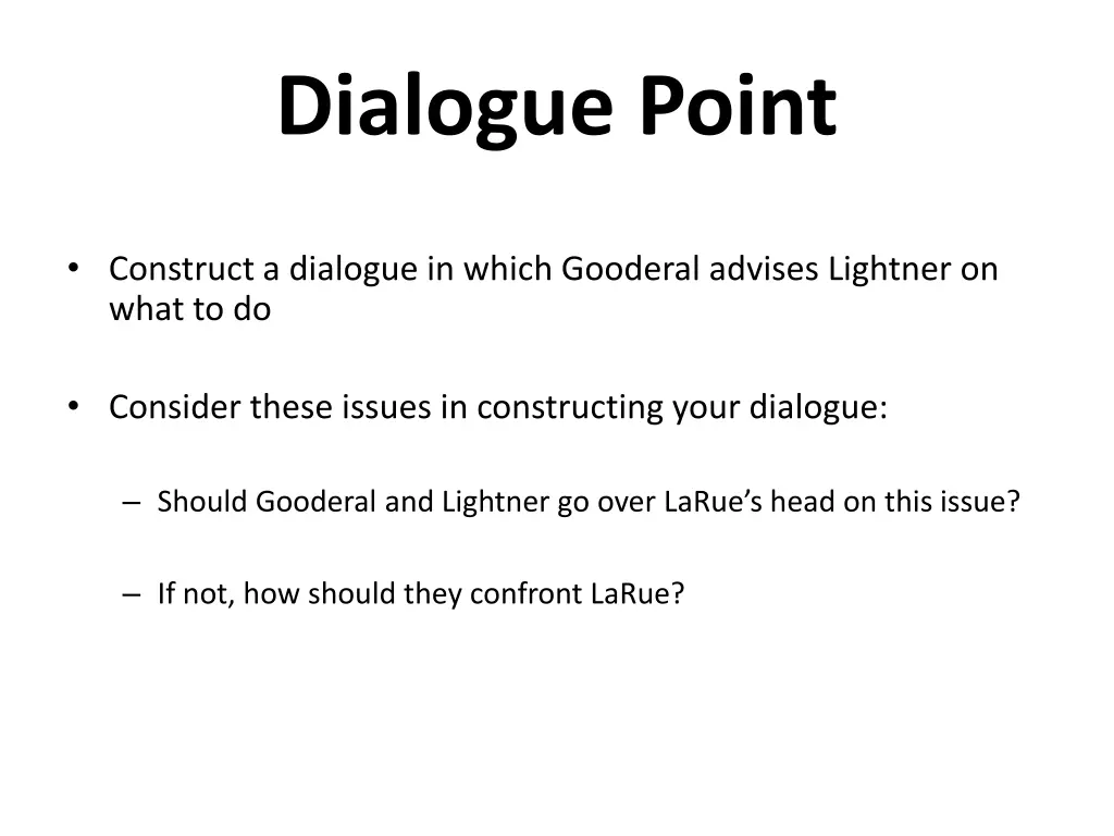 dialogue point 3