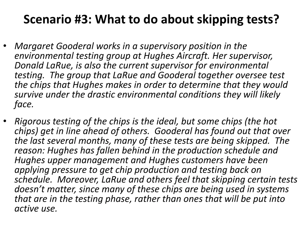 scenario 3 what to do about skipping tests
