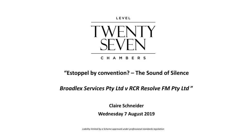 estoppel by convention the sound of silence