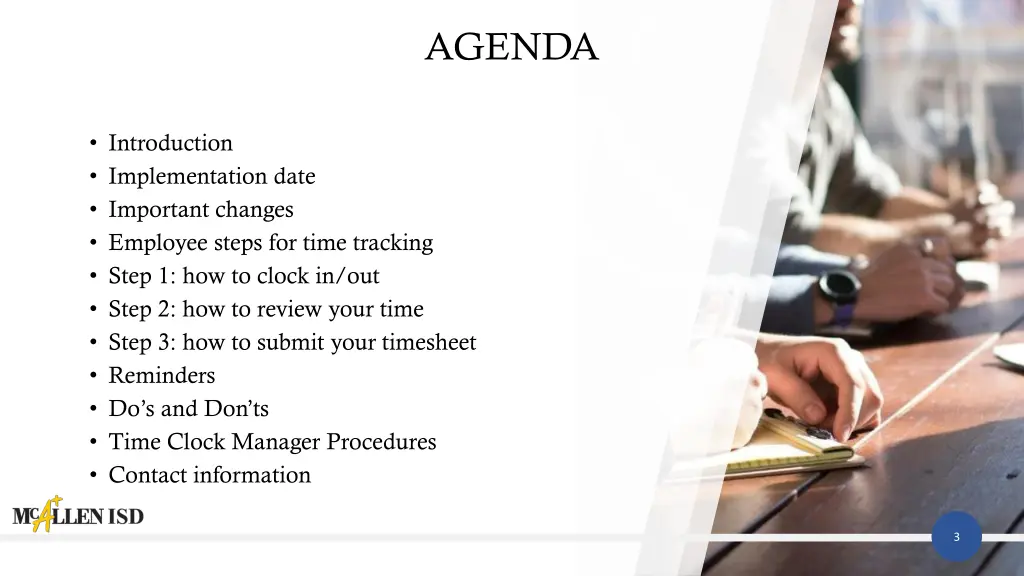 agenda