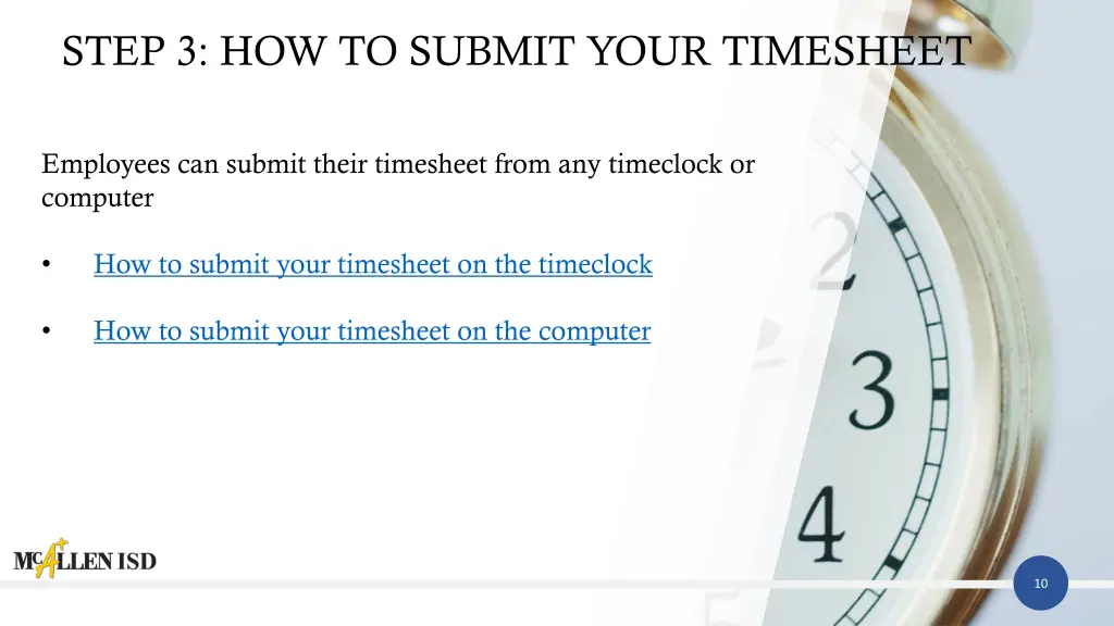 step 3 how to submit your timesheet