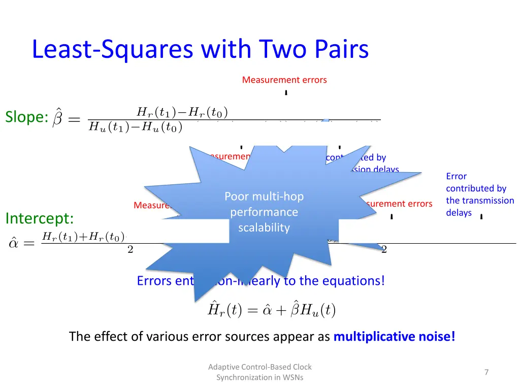 least squares with two pairs