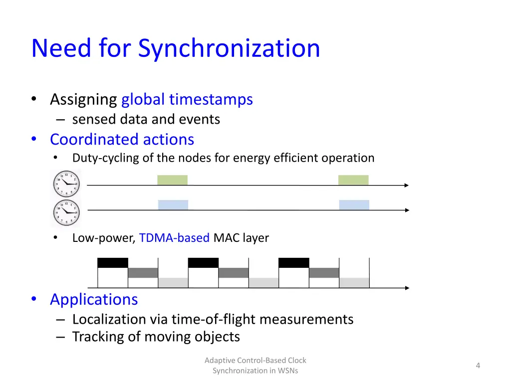 need for synchronization