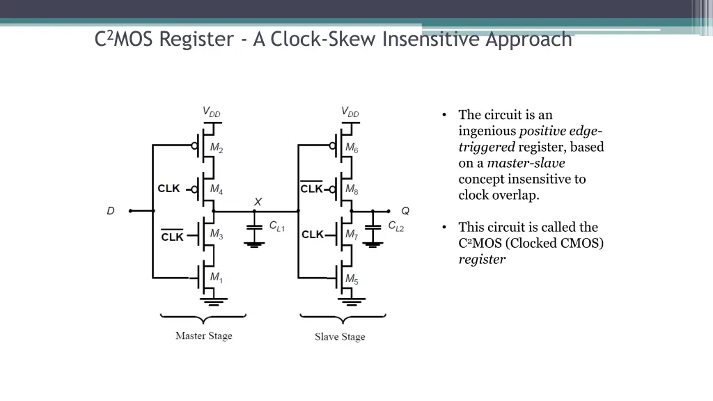 c 2 mos register a clock skew insensitive approach