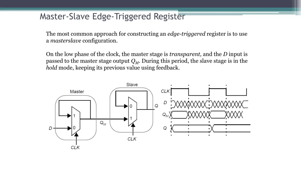 master slave edge triggered register