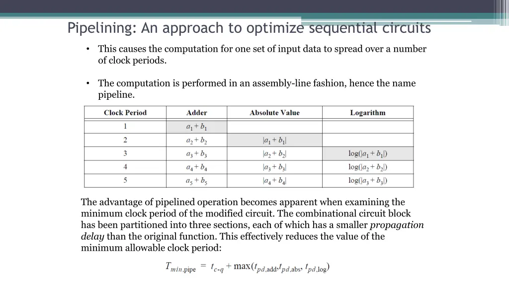 pipelining an approach to optimize sequential 2