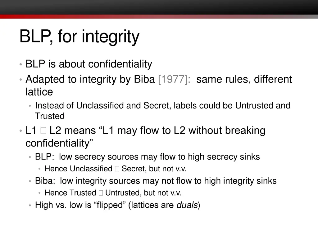 blp for integrity