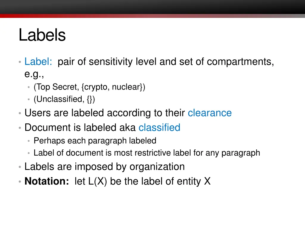 labels