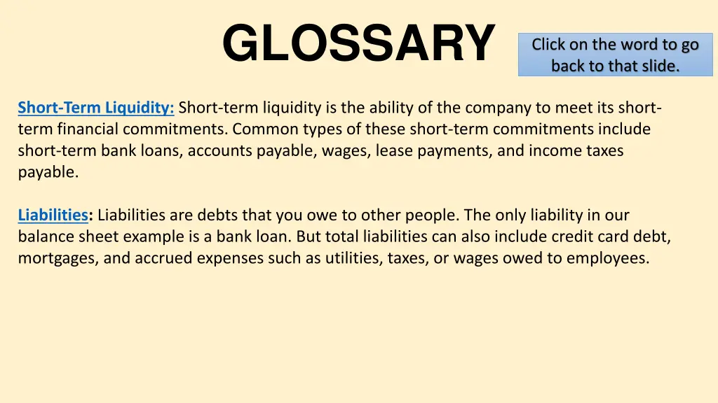 glossary