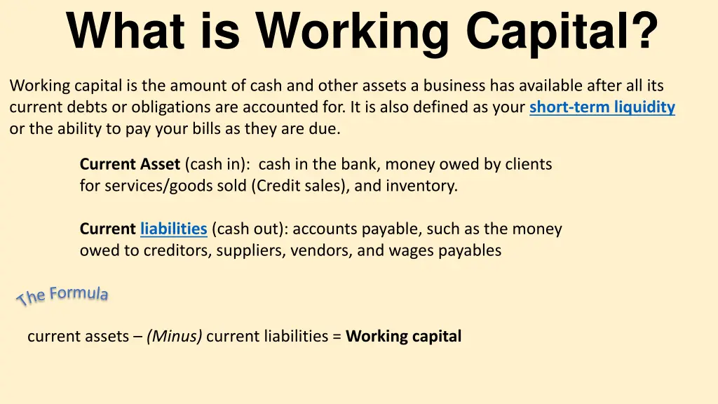 what is working capital