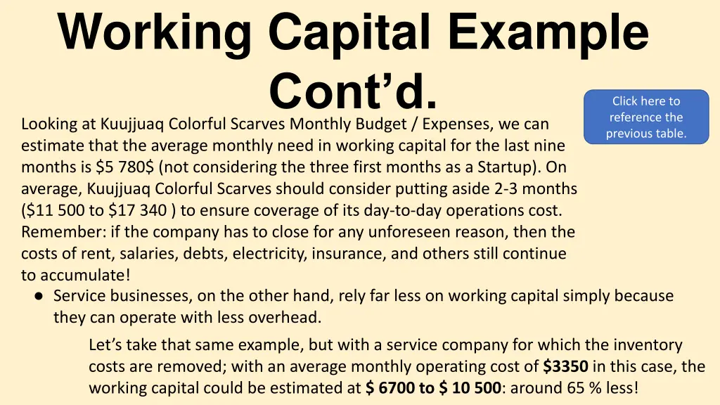 working capital example cont d