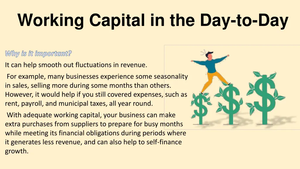 working capital in the day to day