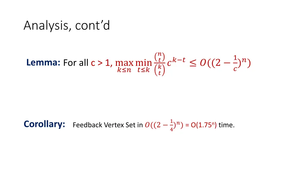 analysis cont d