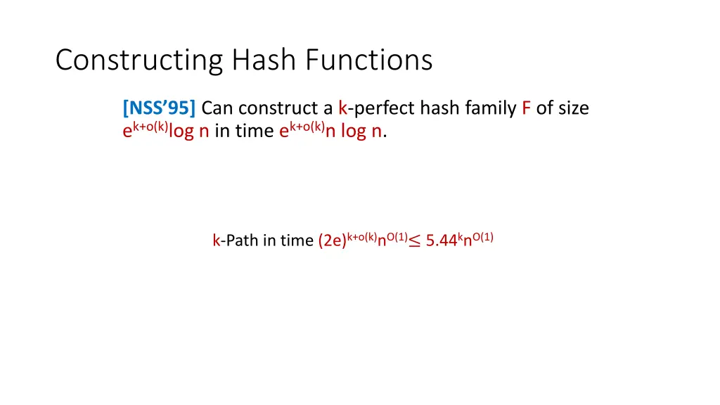 constructing hash functions