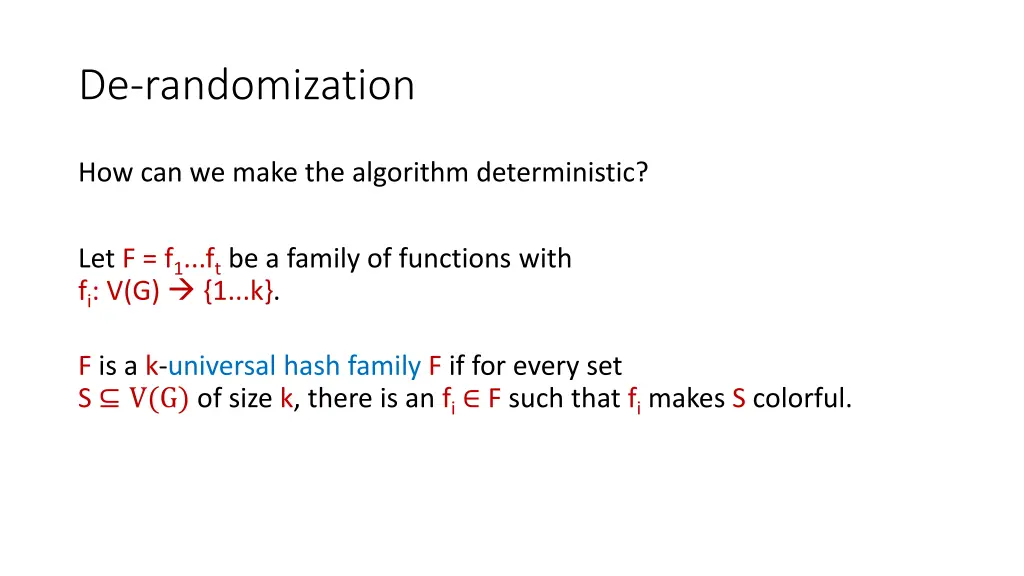 de randomization