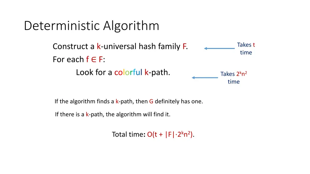 deterministic algorithm