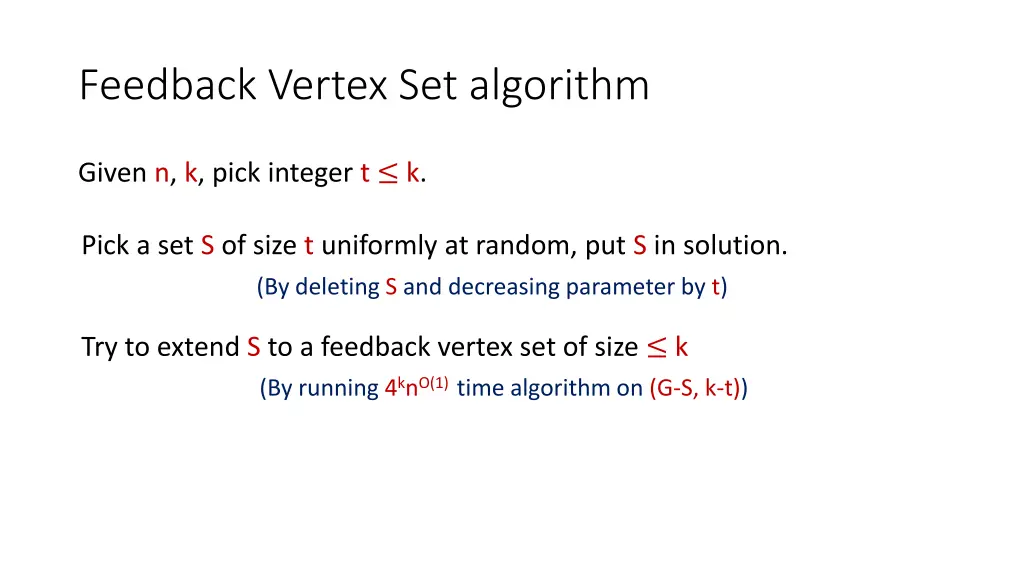 feedback vertex set algorithm