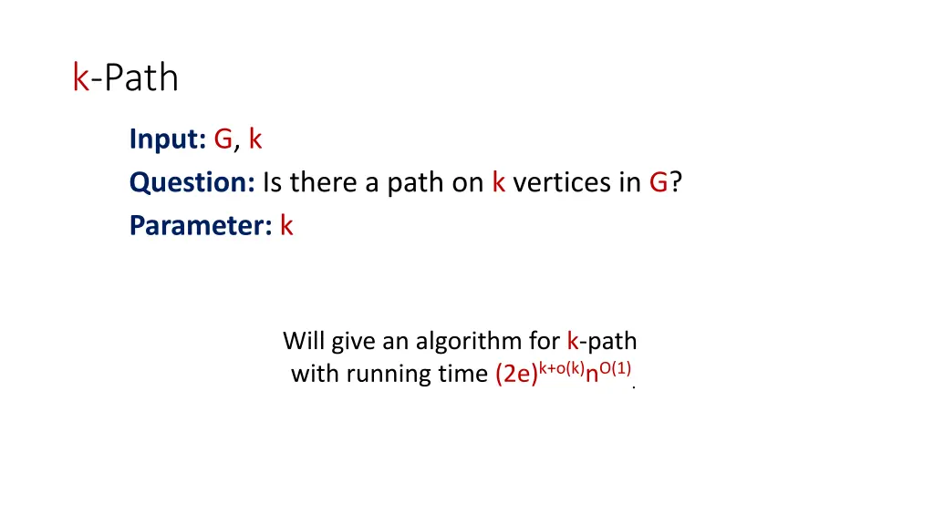 k path